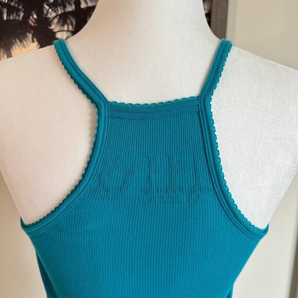 Lilu Graphic Tank | Teal | Racer Back | Size Medium | Cotton/Polyester | Y2K - Picture 6 of 7